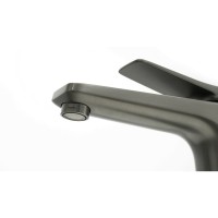 Смеситель для раковины Lemark Bronx LM3709GM, с донным клапаном, графит