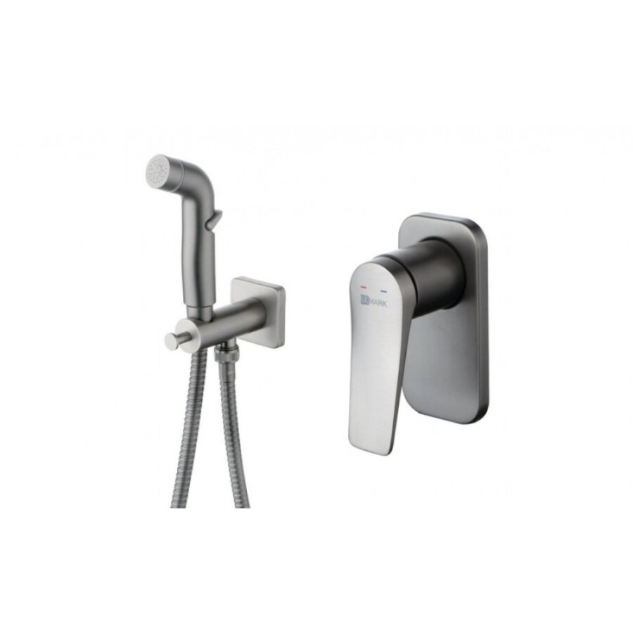Гигиенический душ Lemark Bronx, LM3719GM, со смесителем, графит