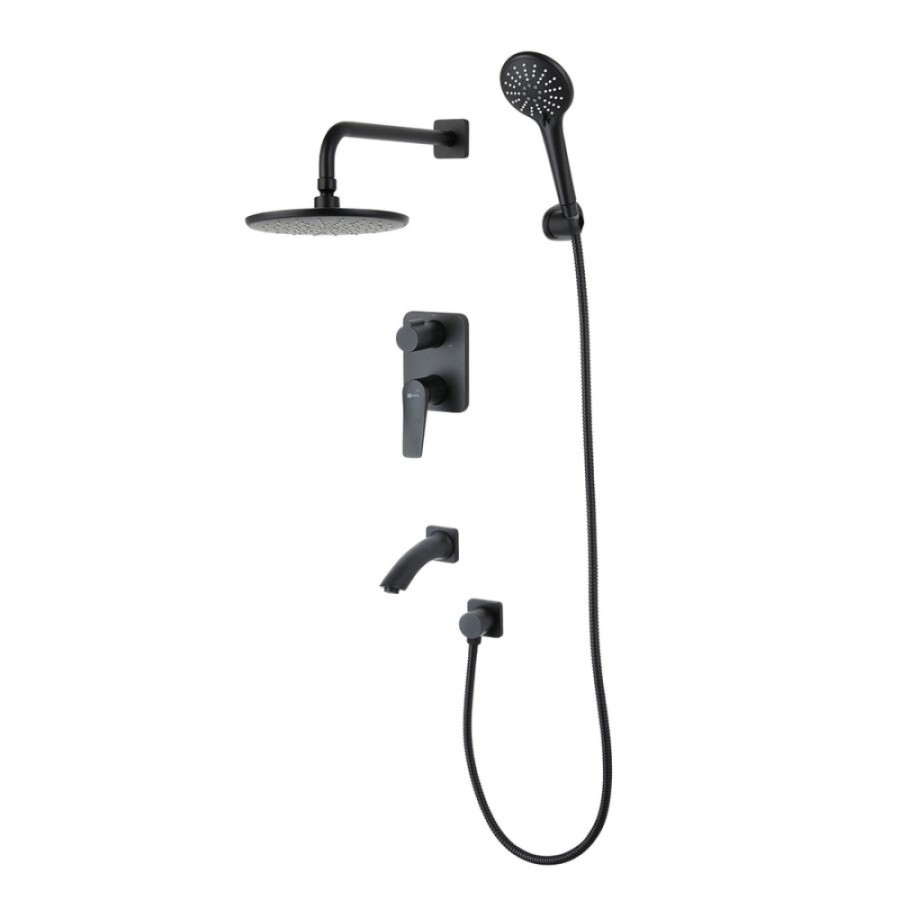 Душевая система Lemark Bronx LM3722BL, чёрный
