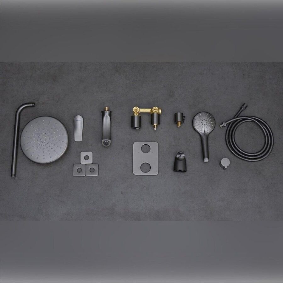 Душевая система Lemark Bronx LM3722GM, графит
