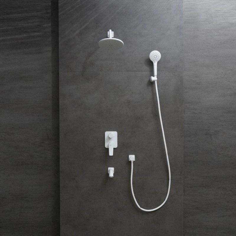 Душевая система Lemark Bronx LM3722MW, белый матовый