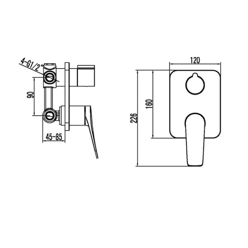 Смеситель для ванны и душа Lemark Bronx LM3727GM, графит