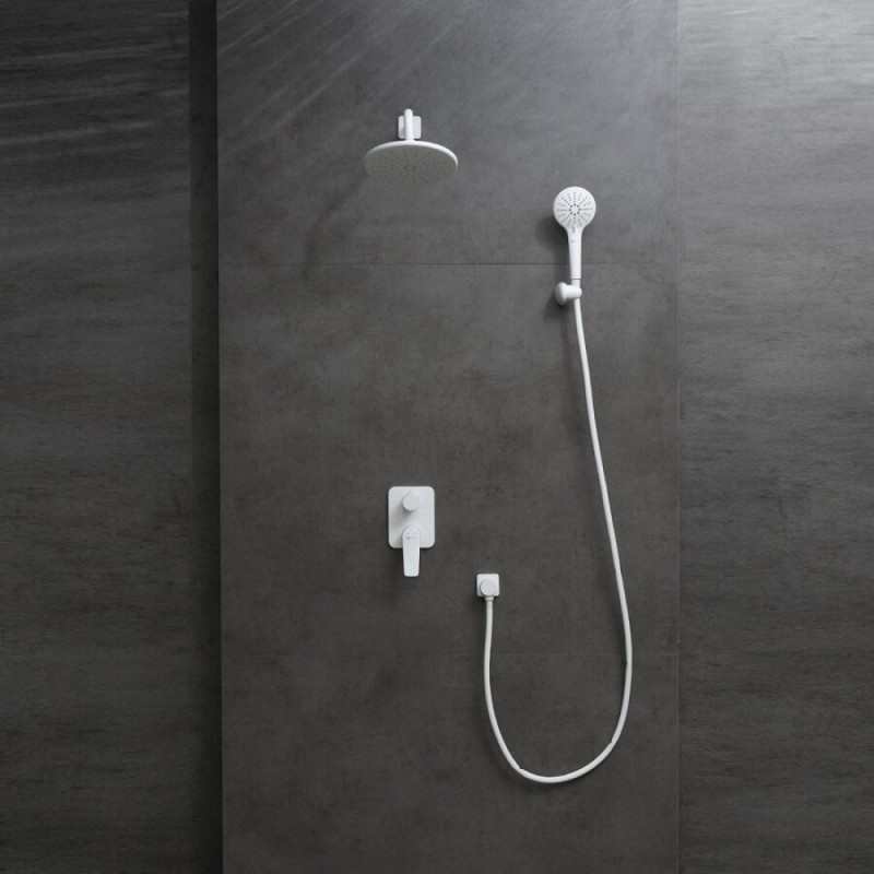 Душевая система Lemark Bronx LM3729MW, белый матовый