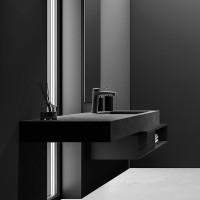 Смеситель для раковины Lemark Bronx LM3737BL, с донным клапаном, черный