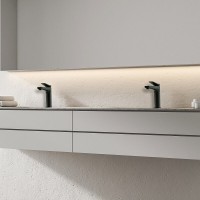 Смеситель для раковины Lemark Bronx LM3737BL, с донным клапаном, черный