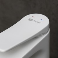 Смеситель для раковины Lemark Bronx LM3737MW, с донным клапаном, белый матовый