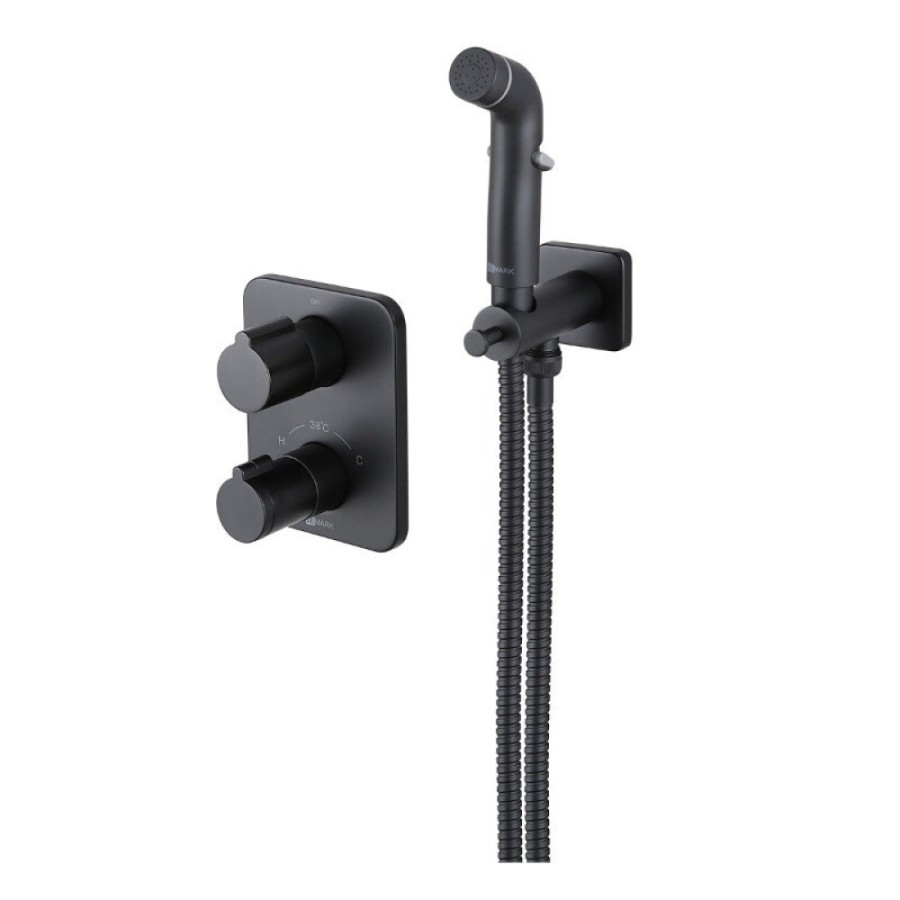 Гигиенический душ Lemark Bronx LM3740BL, со смесителем, черный