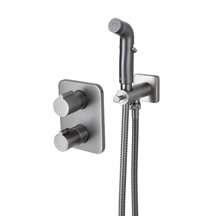 Гигиенический душ Lemark Bronx LM3740GM, со смесителем, графит