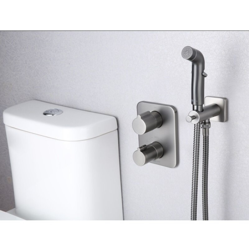 Гигиенический душ Lemark Bronx LM3740GM, со смесителем, графит