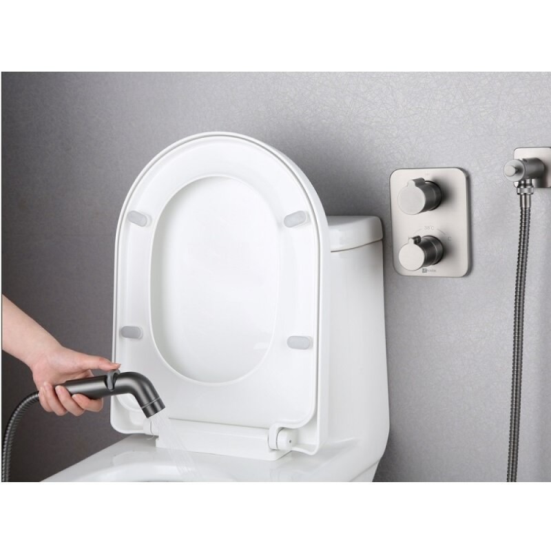 Гигиенический душ Lemark Bronx LM3740GM, со смесителем, графит