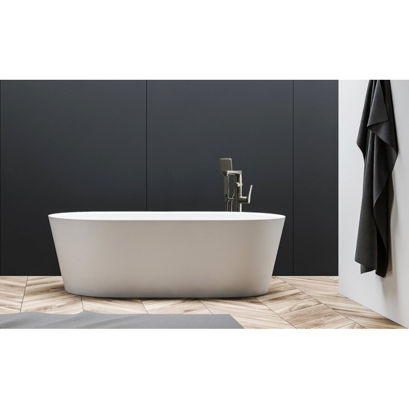 Смеситель напольный Lemark Bronx LM3744GM, для ванны, с душевым гарнитуром, графит