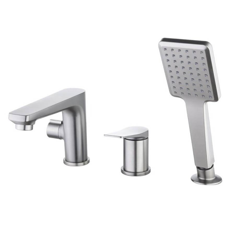 Смеситель Lemark Bronx LM3745GM, на борт ванны, графит