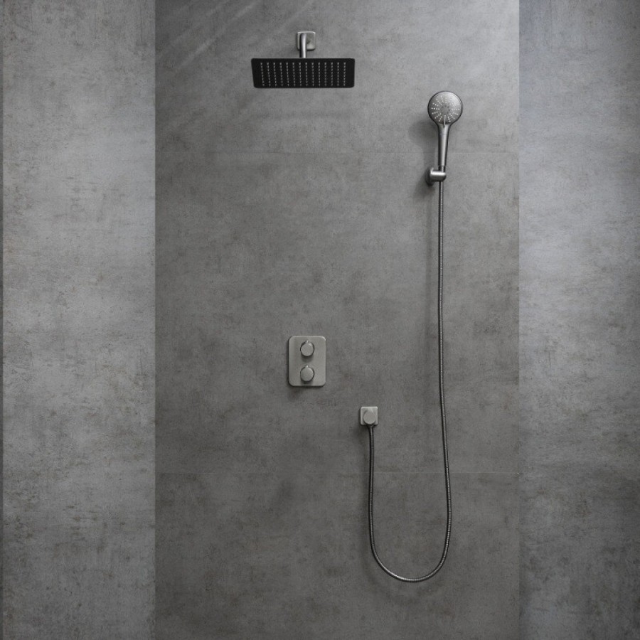 Душевая система Lemark Bronx LM3749GM, термостатическая, графит