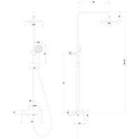 Душевая система Lemark Bronx LM3760BL, черный