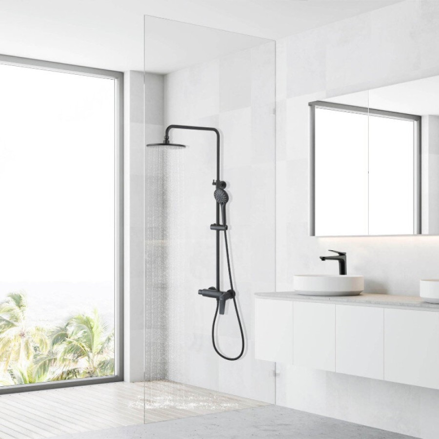 Душевая система Lemark Bronx LM3760BL, черный