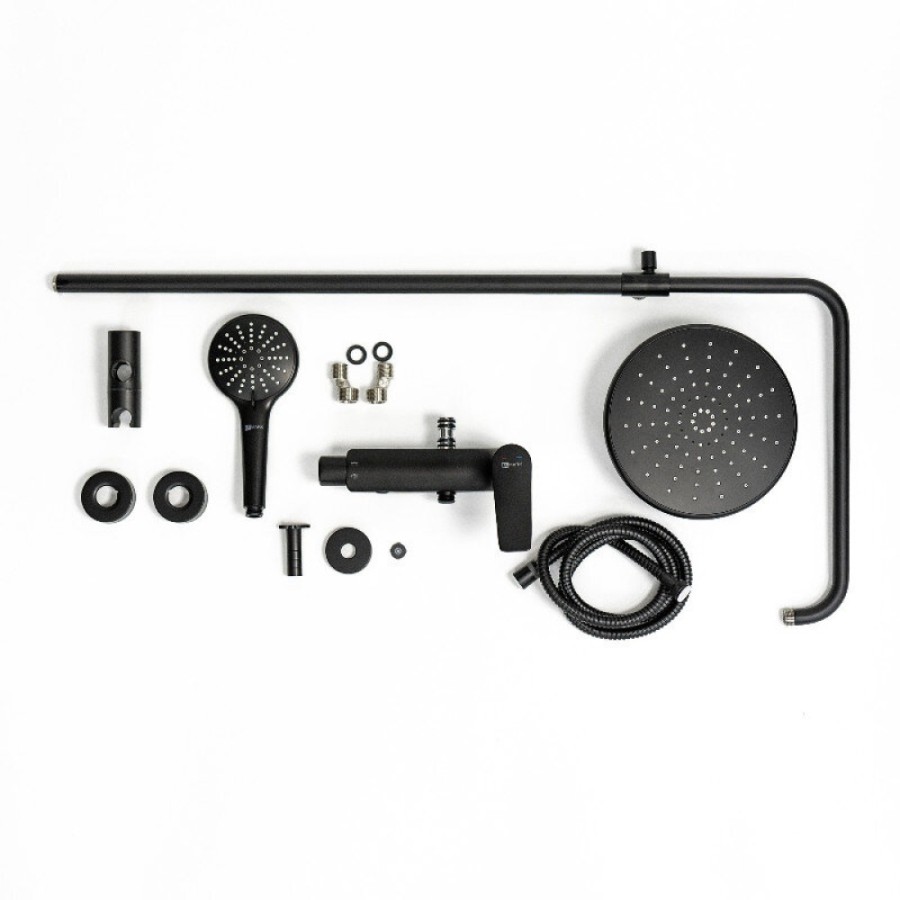 Душевая система Lemark Bronx LM3760BL, черный