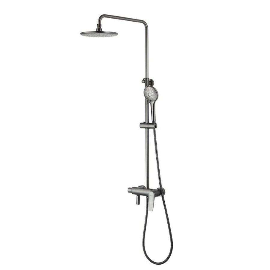 Душевая система Lemark Bronx LM3762GM графит с изливом