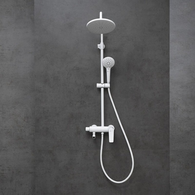 Душевая система Lemark Bronx LM3762MW, белый матовый