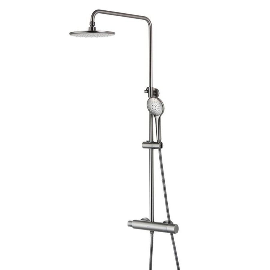 Душевая система Lemark Bronx LM3770GM, с термостатом, графит