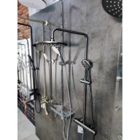 Душевая система Lemark Bronx LM3770GM, с термостатом, графит