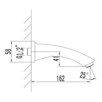 Излив для ванны Lemark Bronx LM3781GM встраиваемый, графит матовый