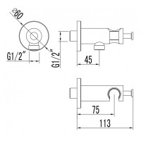 Шланговое подключение с держателем Lemark Bronx LM3785BL, черный матовый