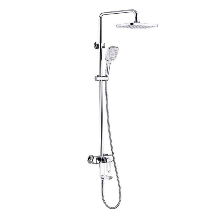 Душевая система Lemark Prizma LM3962C с изливом, хром