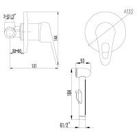 Гигиенический душ Lemark Luna LM4119C, со смесителем, хром