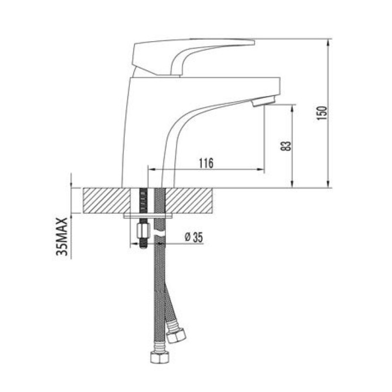 Смеситель Lemark Shift LM4306C для раковины