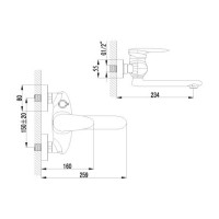 Смеситель для ванны Lemark Status LM4414C