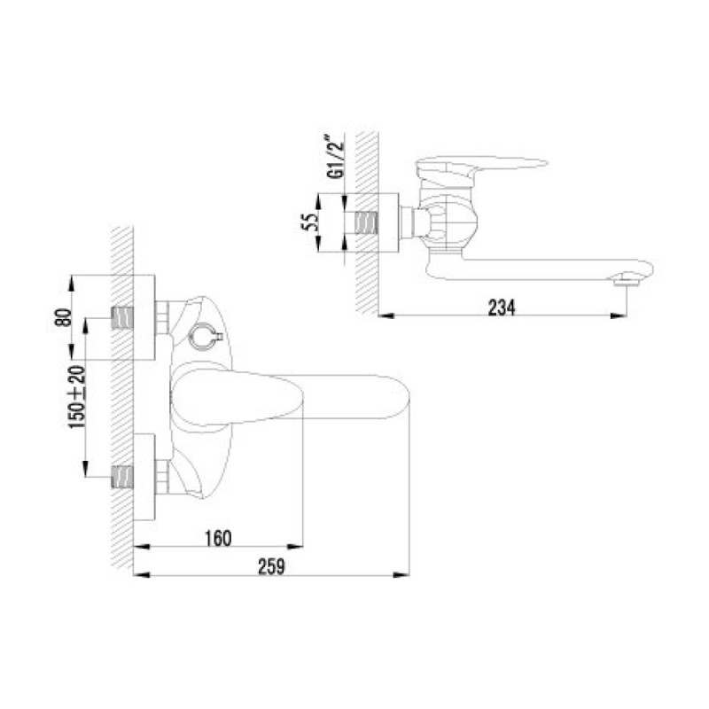 Смеситель для ванны Lemark Status LM4414C