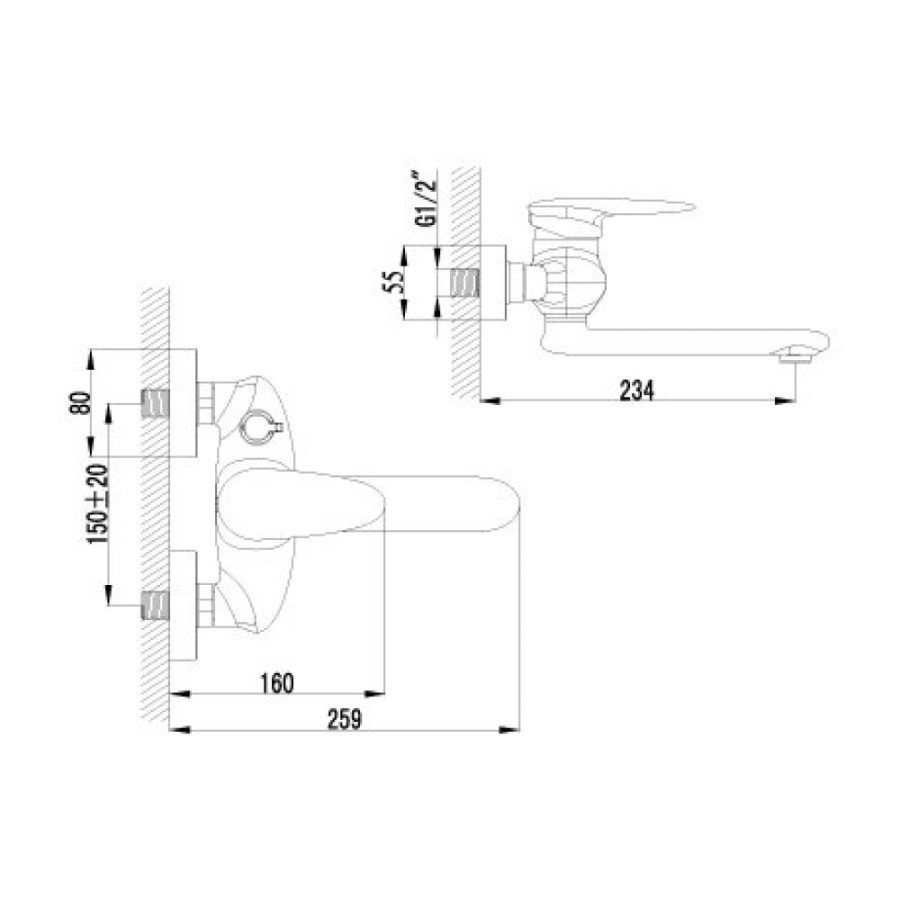Смеситель для ванны Lemark Status LM4414C
