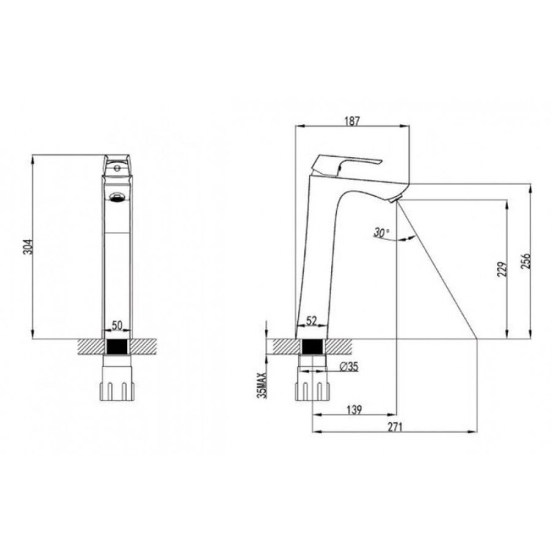 Смеситель Lemark Unit LM4509C для раковины, хром