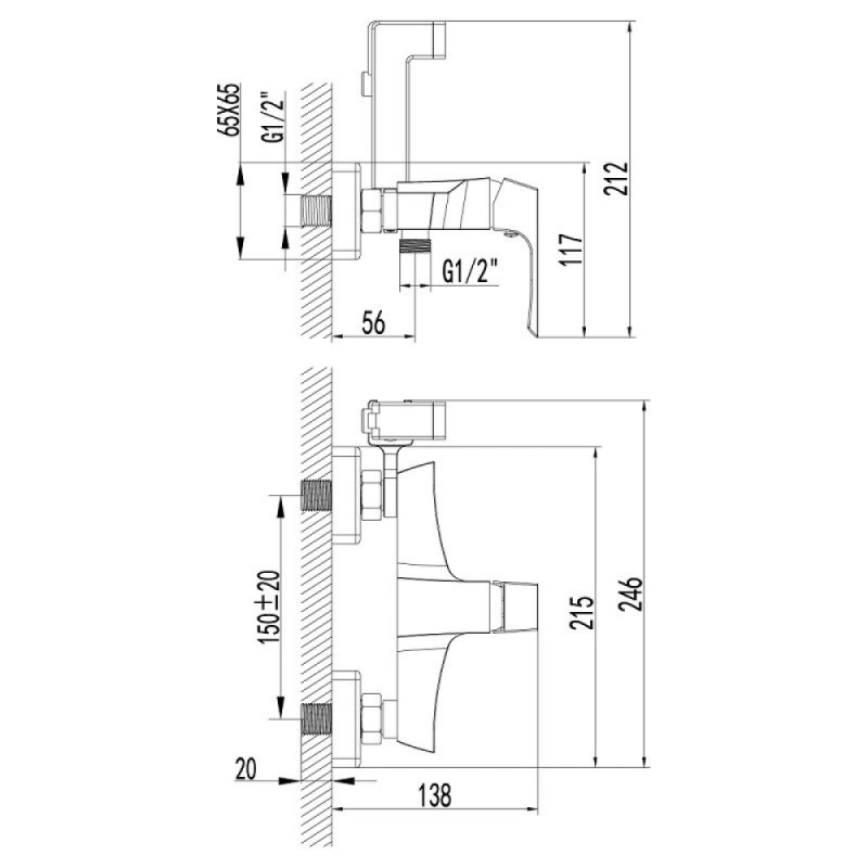 Гигиенический душ Lemark Unit, LM4518C, со смесителем, хром