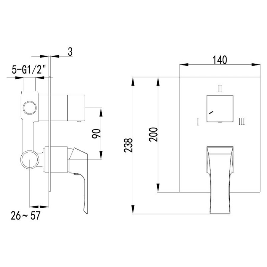 Смеситель Lemark Unit LM4528C для душа