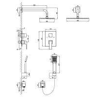 Душевая система Lemark Unit LM4529C встраиваемая, хром