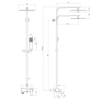 Душевая система Lemark Unit LM4562C, хром