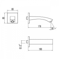 Излив для ванны Lemark, хром, LM4581C