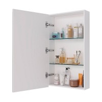 Зеркальный шкаф Lemark Universal 45 х 80 см, левый, корпус белый глянец, LM45ZS-U