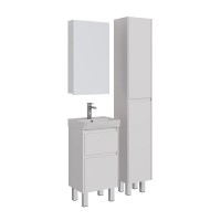 Зеркальный шкаф Lemark Universal 45 х 80 см, левый, корпус белый глянец, LM45ZS-U