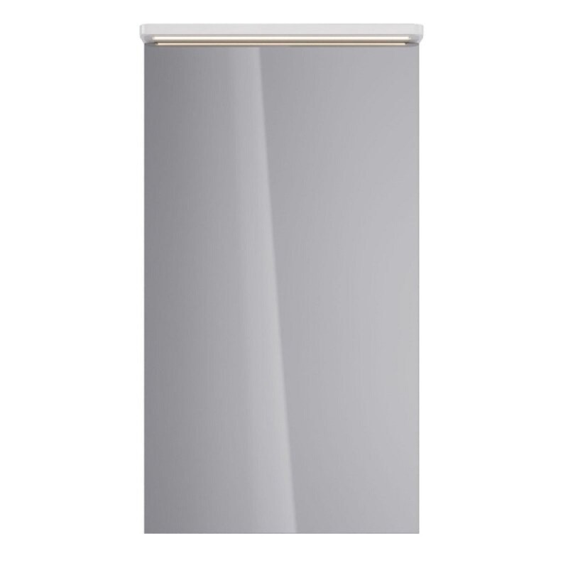 Шкаф зеркальный Lemark Zenon 45 х 80 см, левый, с LED-подсветкой, теплый свет, цвет корпуса белый глянец, LM45ZS-Z