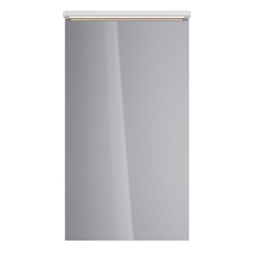 Шкаф зеркальный Lemark Zenon 45 х 80 см, левый, с LED-подсветкой, теплый свет, цвет корпуса белый глянец, LM45ZS-Z