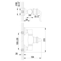 Смеситель для душа Lemark Brava LM4703G, золото