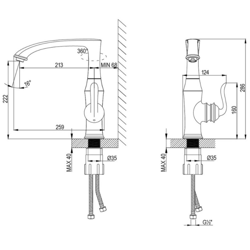 Смеситель для кухонной мойки Lemark Brava, LM4705G, золото