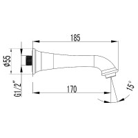Излив для ванны Lemark, золото, LM4781G