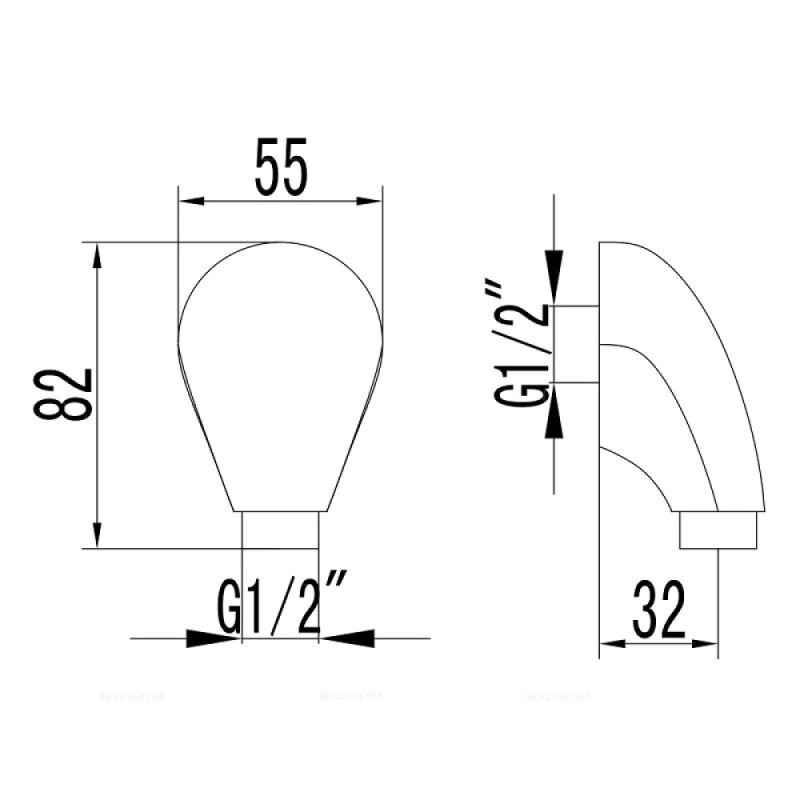 Шланговое подключение Lemark, бронза, LM4883B
