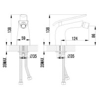 Смеситель Lemark Melange LM4908CW для биде, белый/хром