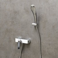 Смеситель Lemark Melange LM4933CW для душа, хром/белый