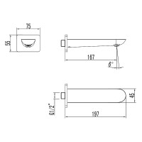 Излив для ванны Lemark, хром/белый, LM4981CW