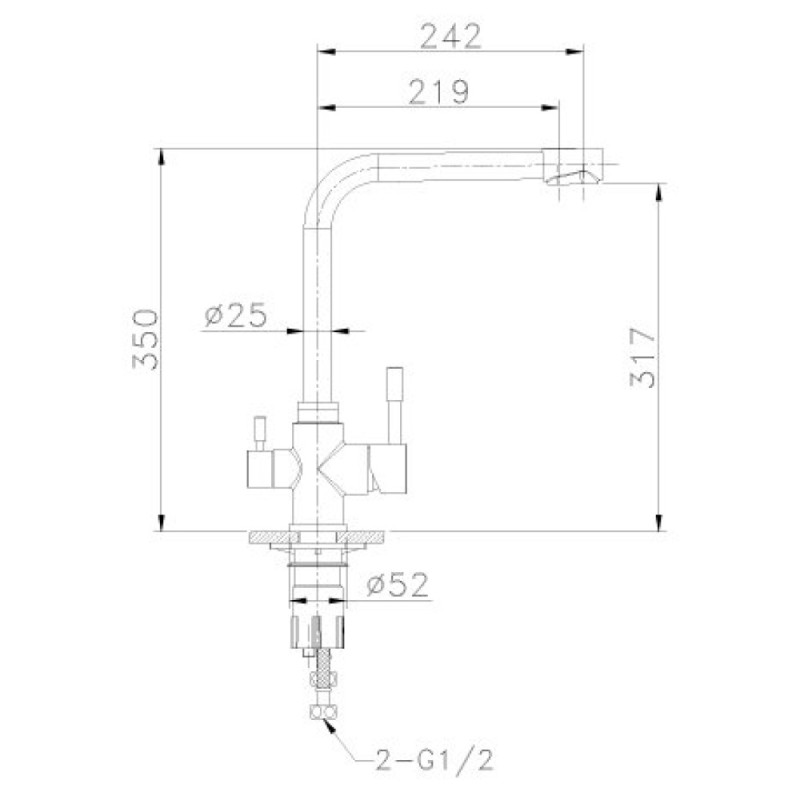 Смеситель Lemark Expert LM5060S для кухонной мойки, хром